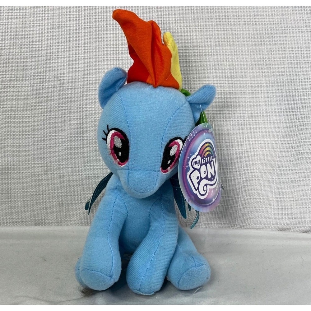 My Little Pony Rainbow Dash 7 Inch Sitting Plush Toy Factory 2022 NWT